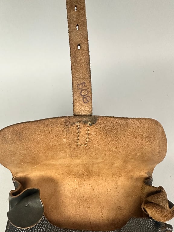 Original German WWII Black Leather Mapcase