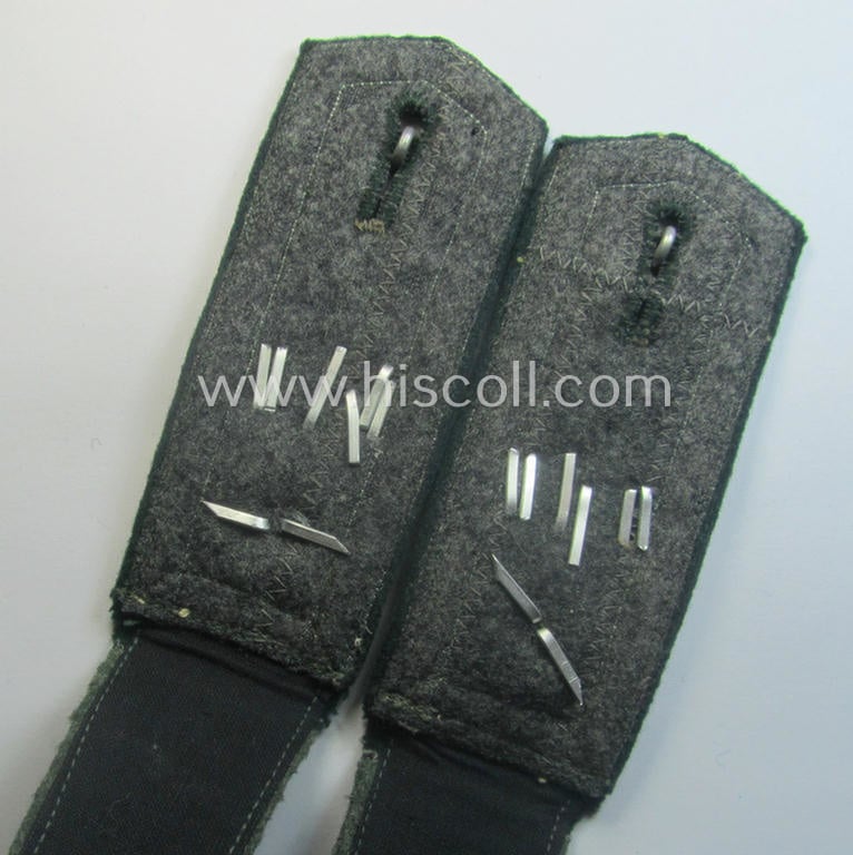 Pair of WH (Heeres), 'cyphered' so-called: 'M36'-pattern and/or pointed-styled (ie. generic-styled!) NCO-type shoulderstraps: 'Feldwebel des Infanterie-Abtlgs. 343'