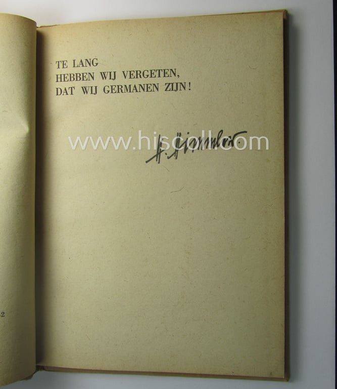 Superb - truly rarely found and Dutch-language issued! - European volunteer-related book(let) entitled: 'Germaansch Ontwaken - Brieven van Germaanse Vrijwilligers' and that comes in an overall nice- (albeit used- ie. read, condition)