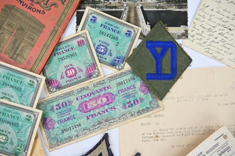 US WW2 869th Field Artillery Battalion Grouping