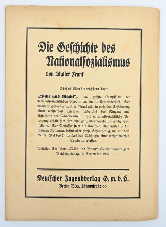 German DJ/HJ Booklet 'Wille und Macht'