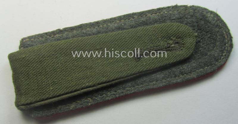 Single, WH (Heeres) 'tropical-issued' ie. 'DAK'-related, NCO-type shoulderstrap as was intended for an: 'Unterwachtmeister der Artillerie-Trpn.'