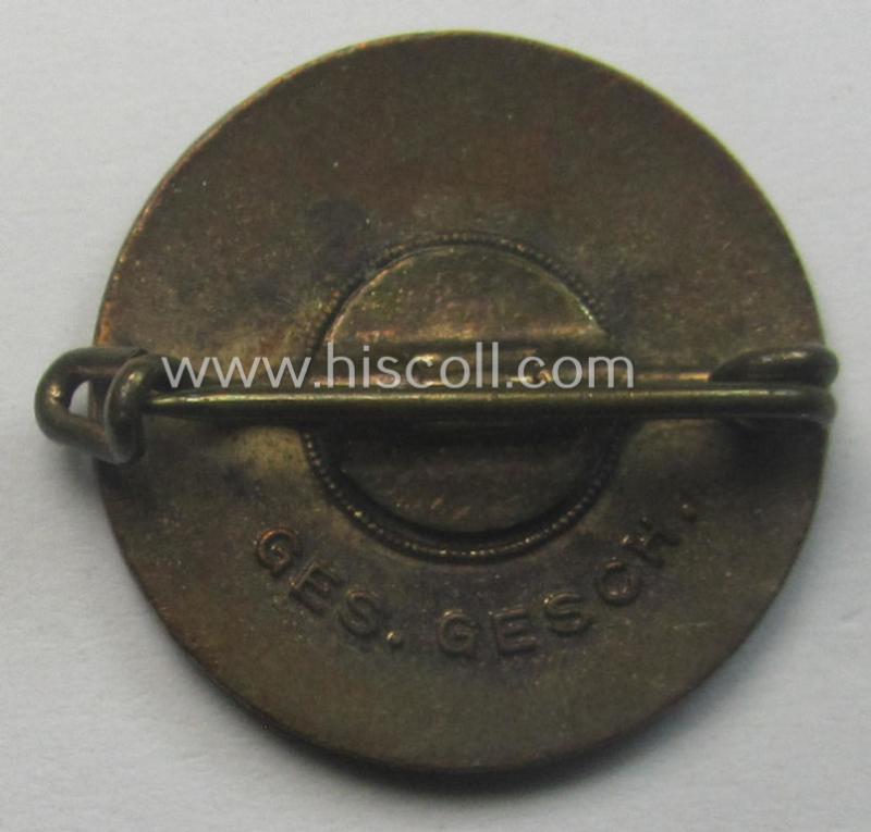 Membership lapel-pin: 'Reichsbund der Körperbehinderten' (or: 'RBK') being a non-maker-marked example that is executed in multi-coloured, enamel