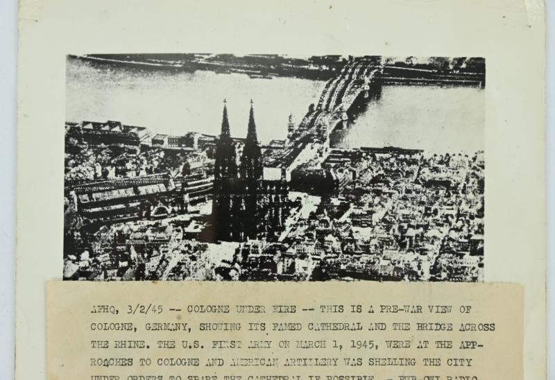 US WW2 Press (Radio) Photo of Cologne Germany