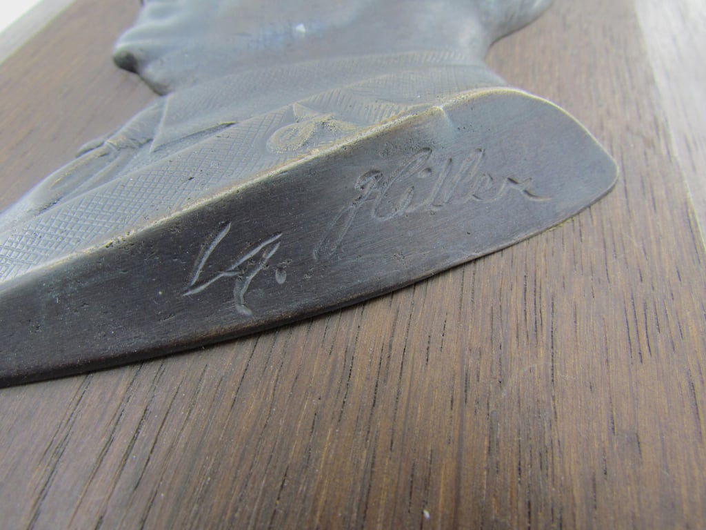 Adolf Hitler bronze wall plaque