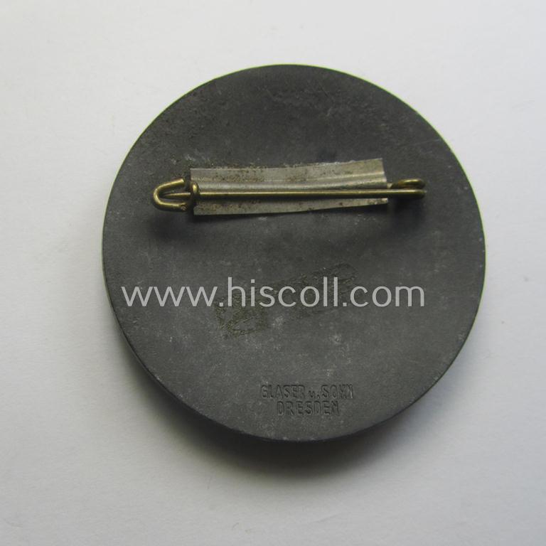 Commemorative, 'Reichsnährstand'-related service-award being a maker- (ie. 'Glaser & Sohn'-) marked example showing the text: 'Reichsnährstand - Landesbauernschaft Sachsen Freistaat - für 10 Jahre treue Dienste'