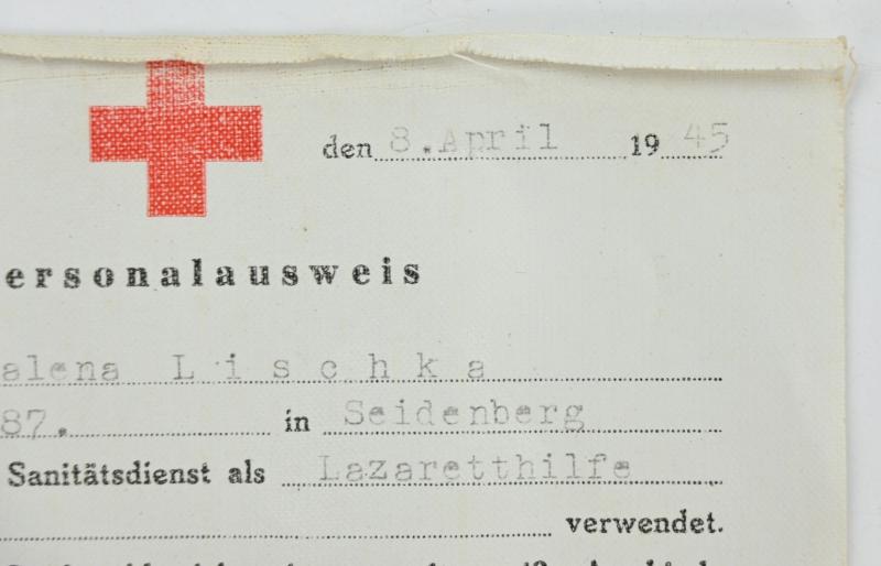 German DRK ID Card 'Magdalena Lischka'