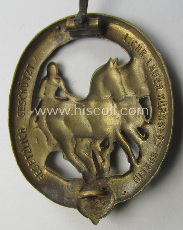 'Deutsches Fahrer-Abzeichen' (ie. 'in Bronze') being a neatly maker- (ie. 'L.Chr. Lauer'-) marked example that comes in an overall very nice- (albeit most certainly issued- and/or just moderately used ie. worn-), condition