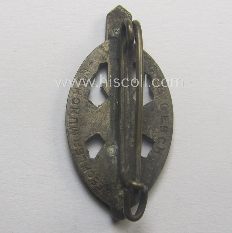 Membership-lapel-pin: 'Nationalsozialistischer Kriegsopferversorsung' (ie. 'N.S.K.O.V.') being a maker- (ie. 'Deschler'-) marked example