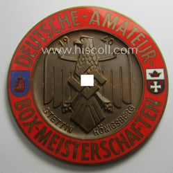 Commemorative, multi-coloured enamelled N.S.R.L.-related plaque (ie. 'Erinnerungs- o....