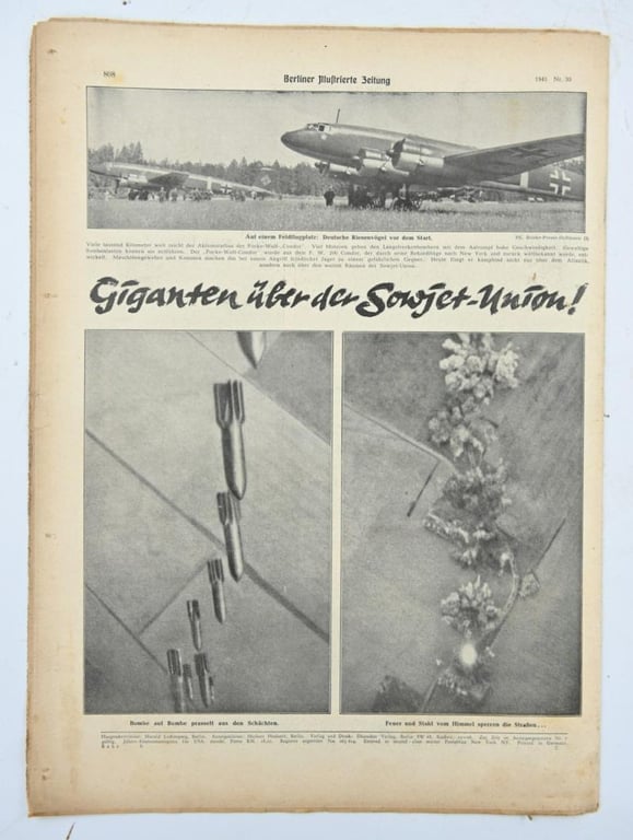German Berliner Illustrierte Zeitung Newspaper 1941