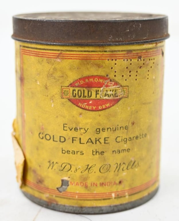 British WW2 Gold Flake Cigarettes Tin Can