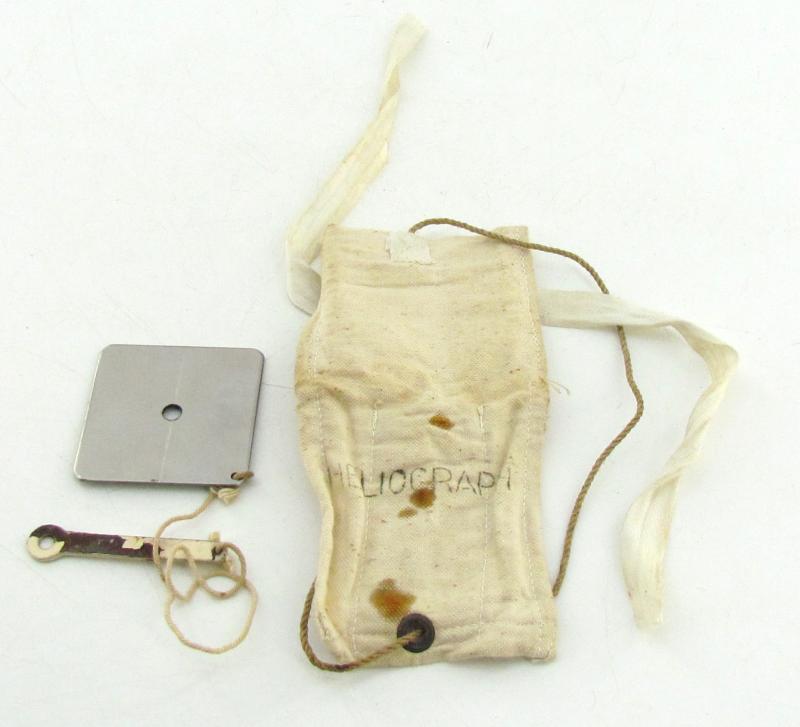 British WWII RAF 1941 Pat Emergency Heliograph in Issue Pouch