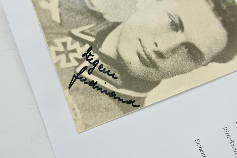 Signature of Wehrmacht Heer KC&OLC Recipient 'Ferdinand Wegerer'