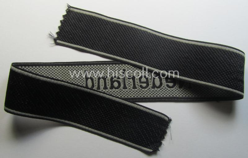 Waffen-SS, 1943-pattern cuff-title (ie. 'Ärmelstreifen'): '23. SS Freiwilligen-Panzer-Grenadier Division' ("Nederland")