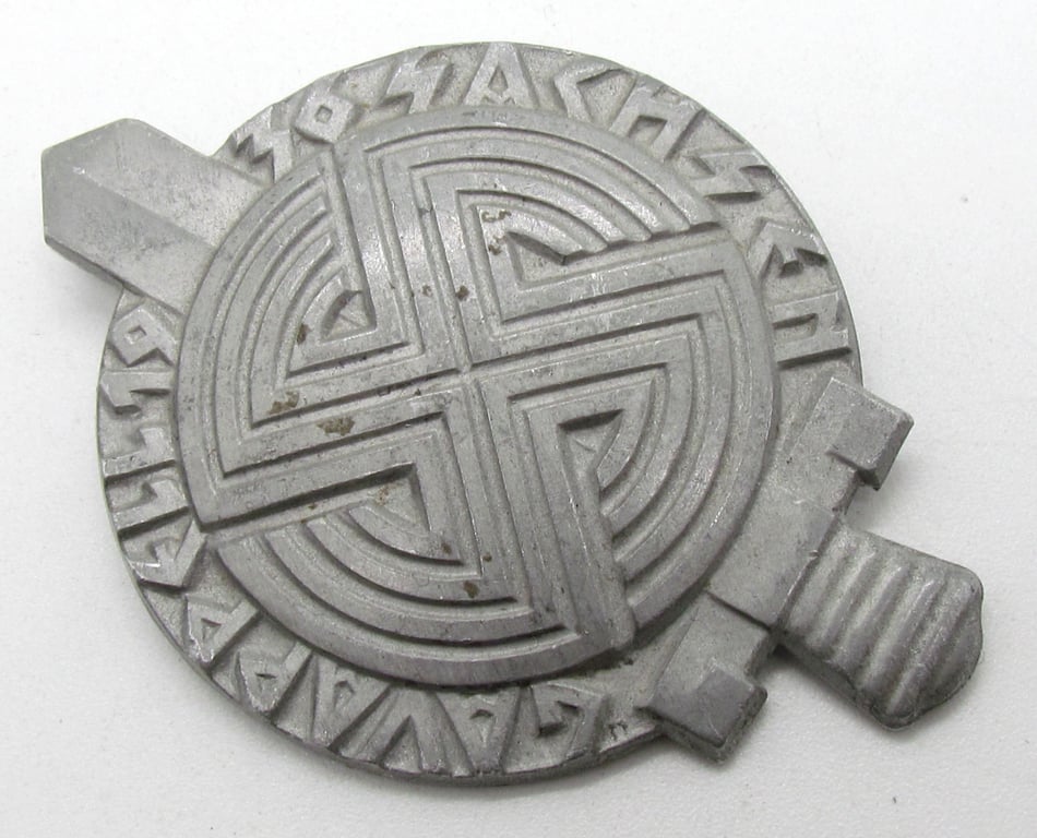 SA Day Aluminum Badge Gauappell 1936 Sachsen June 20 -21 1936