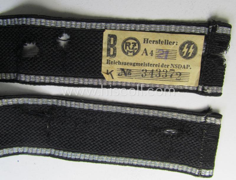 Superb - and never used! - Waffen-SS EM/NCO-pattern cuff-title, depicting the machine- embroidered 'Latin'-script text as was intended for a soldier of the: '7. SS-Freiwilligen Gebirgs-Division "Prinz Eugen"