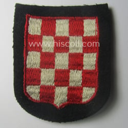 Croatian, Waffen-SS 'volunteer' arm-shield (of a 'variant-pattern'!) as...