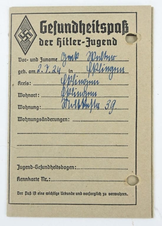 German KM Grouping Walter Gack