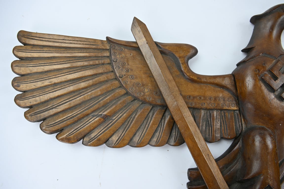 German Hitler Youth Wooden Wall Eagle