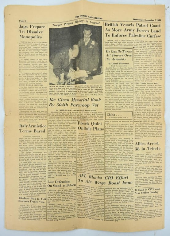 US WW2 The Stars and Stripes Newspaper