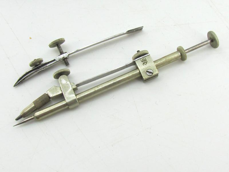 German WWII Era Map Cased Compass Set