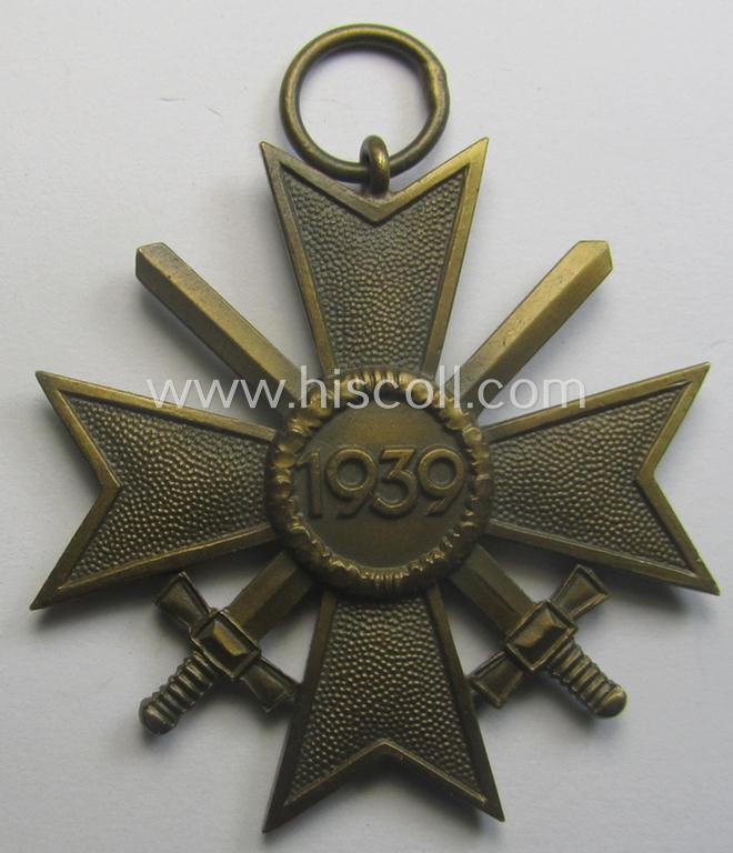 Medal-set: 'KvK 2. Klasse m. Schwn.' being a non-maker-marked specimen that came stored in its period pouch by the 'Hersteller': 'Carl Forster & Graf - Schwäb. Gmund'