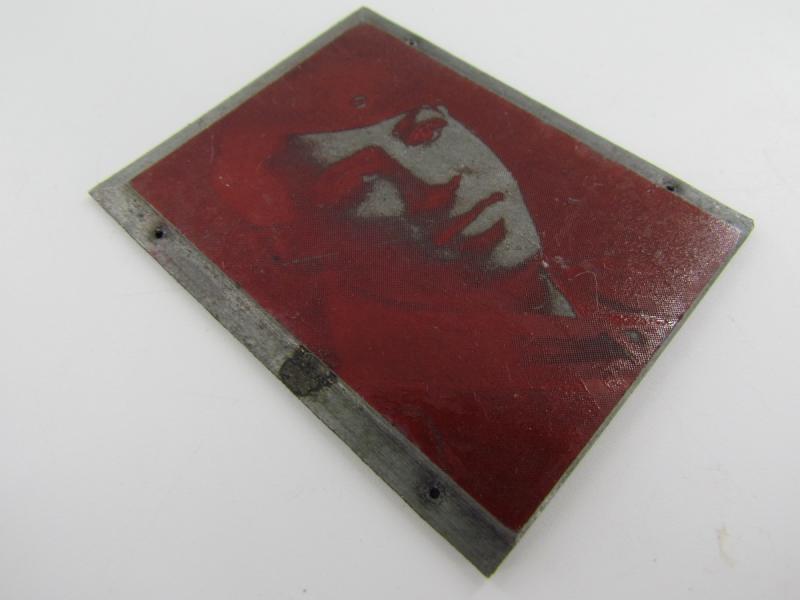 Original German Newspaper Photo “Druckplatte” (printing plate)