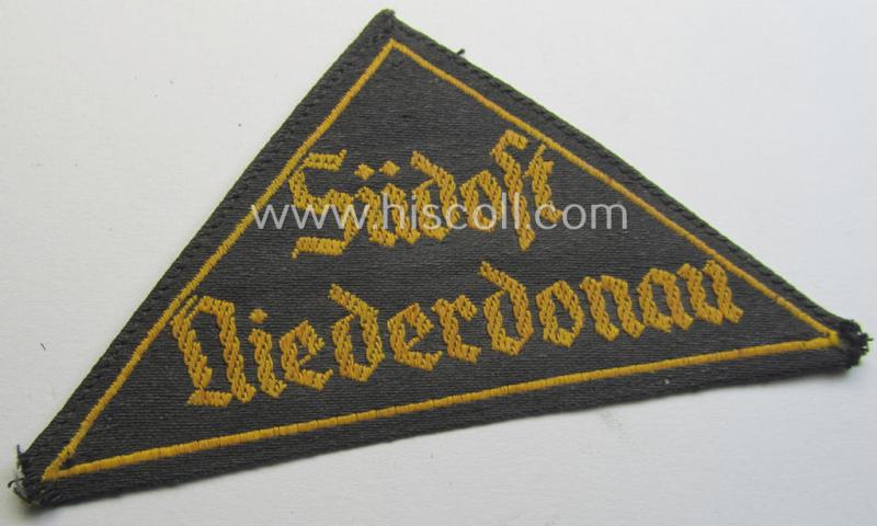 'HJ' ('Hitlerjugend') district-triangle (ie. 'Gebietsdreieck') entitled: 'Südost Niederdonau'