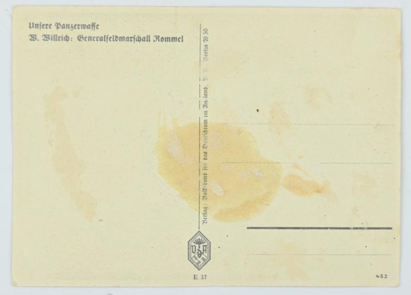 German Postcard of Generaloberst Rommel