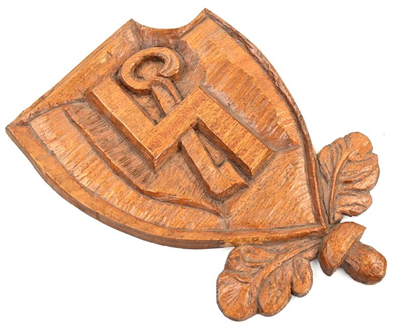 German Wooden Sign 12. SS-Panzer-Division "Hitlerjugend"