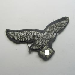 WH (Luftwaffe) officers'-pattern visor-cap-eagle (ie. 'Adler für LW-Offiziers-Schirmmütze')...