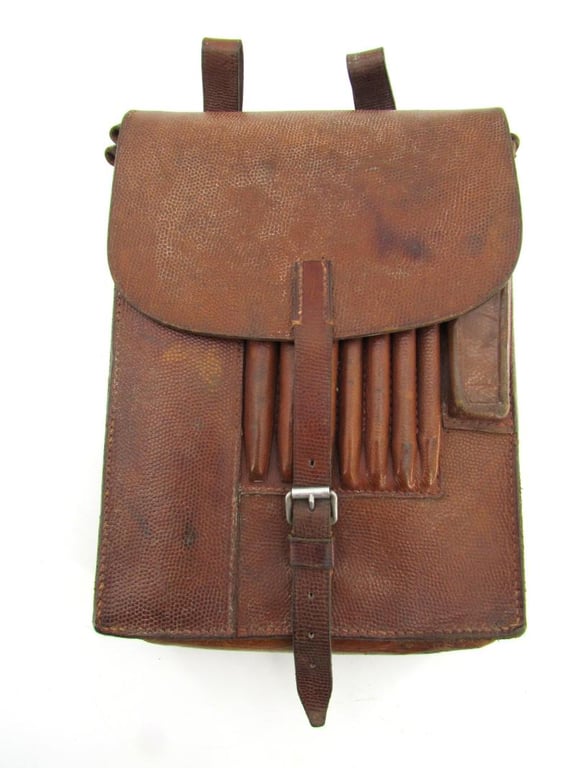 German Brown Leather Map Case with insert