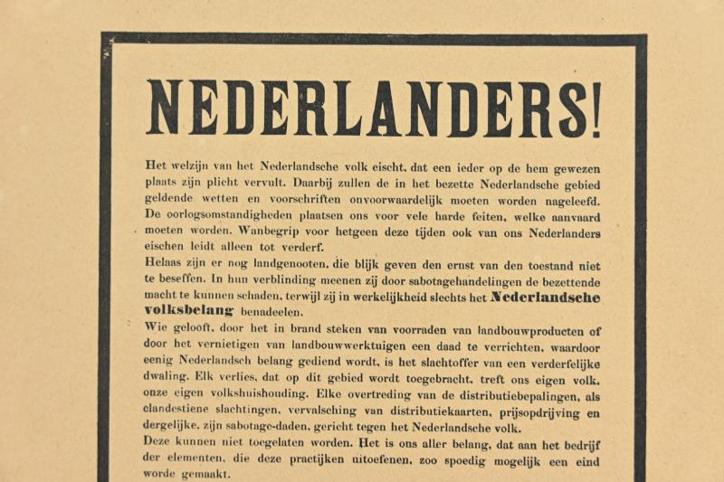 Dutch Proclamation 'Stop sabotage'