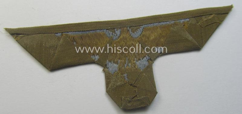 Neatly pre-confectioned, WH (Heeres) 'tropical-issue' (ie. DAK or: 'Deutsches Afrika Korps'-related-) side-cap-eagle that comes in a still 'virtually mint'-, condition