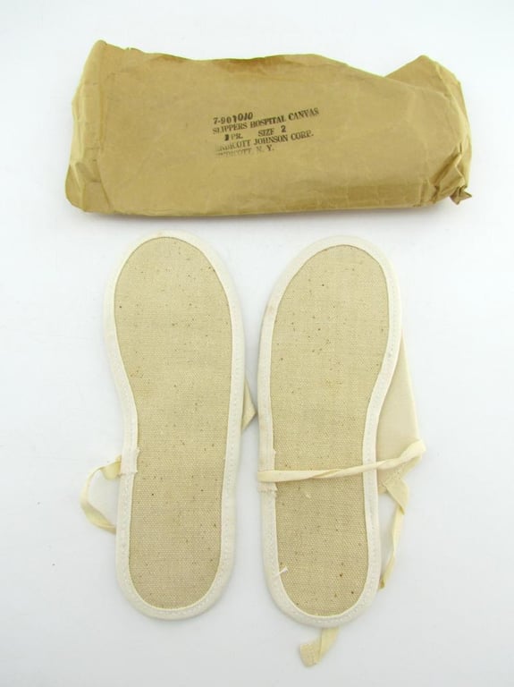 US WWII Era Hospital Slippers in Original Packaging