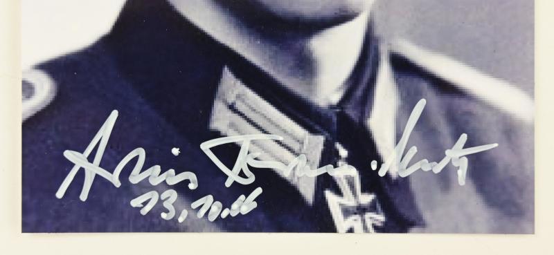 Signature of Wehrmacht Heer KC Recipient 'Arthur Becker Neetz'