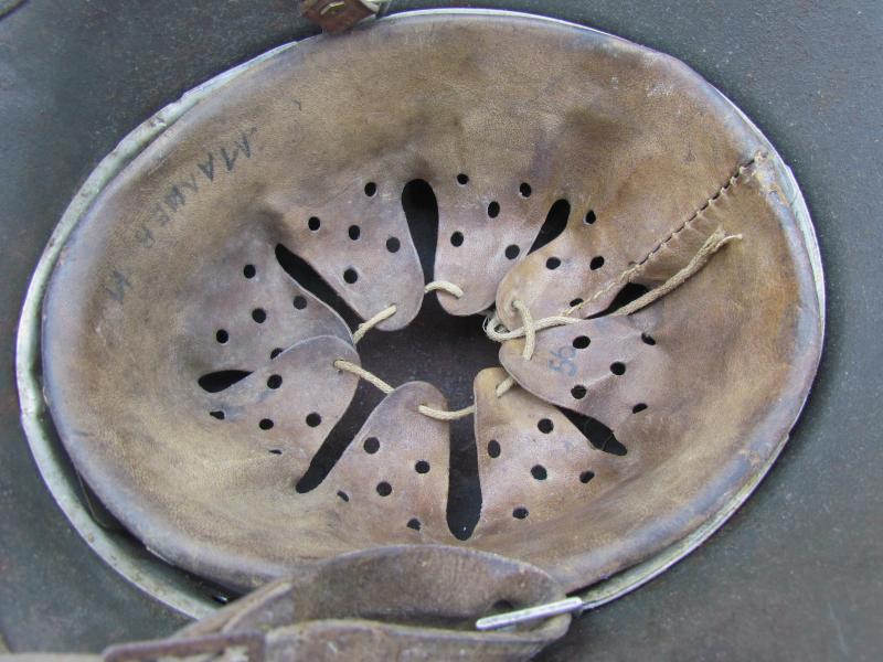 Wehrmacht Reissued German M18 Helmet (ET64) with Early M31 Aluminum Liner