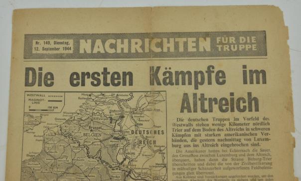 Allied Dropping Flyer 'Nachrichten für die Truppe' 12 September 1944