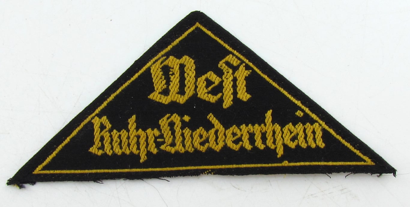 Hitler Youth Gebietsdreieck “West Ruhr-Niederrhein” with RZM Label