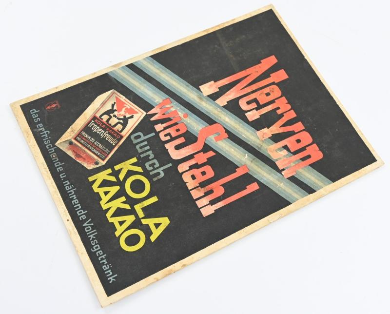 German Third Reich Advertising Sign 'Kola Kakao'