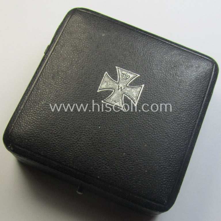 WWI-period, Iron Cross 1st class (or: 'Eisernes Kreuz 1. Klasse') being a very nicely preserved- (albeit typical non-maker-marked!) example that came stored in its period-etui