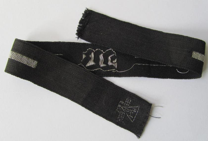Attractive, RAD (ie. 'Reichsarbeitsdienst') officers'-pattern, commemorative cuff-title (ie. 'Dienstärmelstreifen') depicting a capital 'W'-character (as was intended for commisioned-staff working on the various 'Westwall'-fortifications)