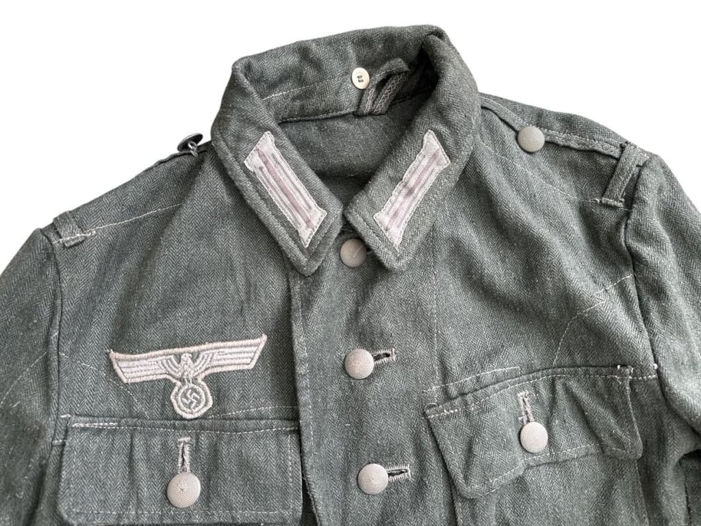 Wehrmacht ( Heer ) ‘Drillich’ (HBT) M43 Field Blouse RB Numbered 1944.