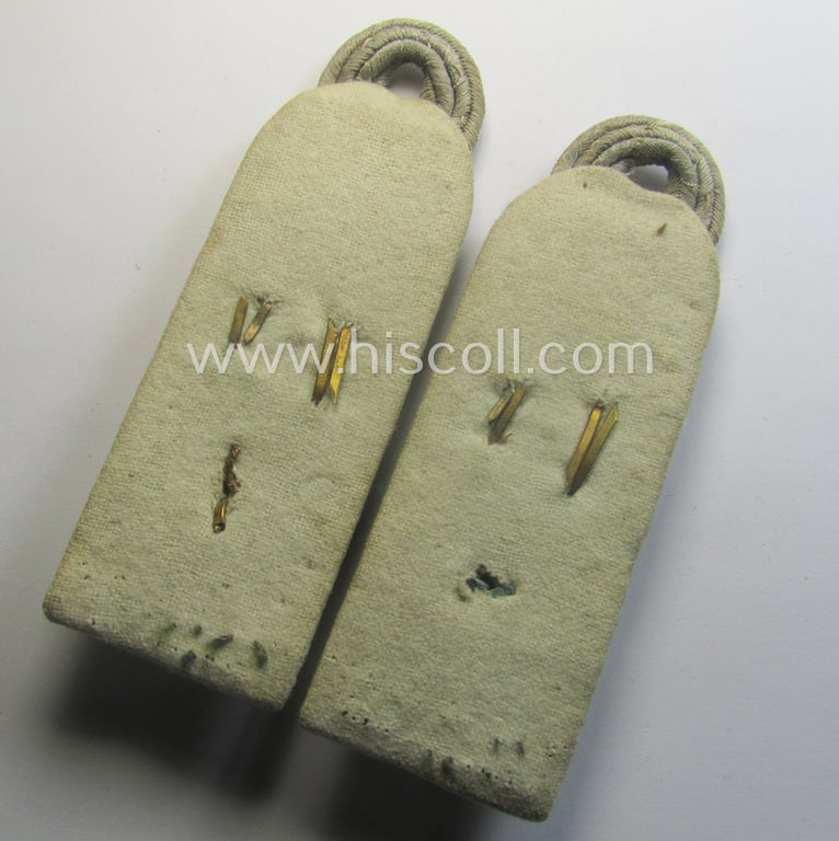 Moderately used pair of WH (Heeres) 'cyphered', officers'-type shoulderboards: 'Oberstleutnant des Infanterie-Rgts. 87'