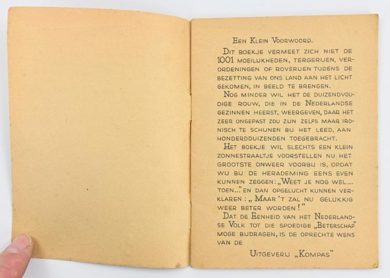 Dutch WW2 Booklet 'Gek en Wijs tijdens Seyss'