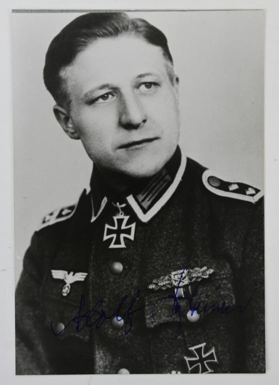 Signature of Wehrmacht Heer KC Recipient 'Adolf Baum'