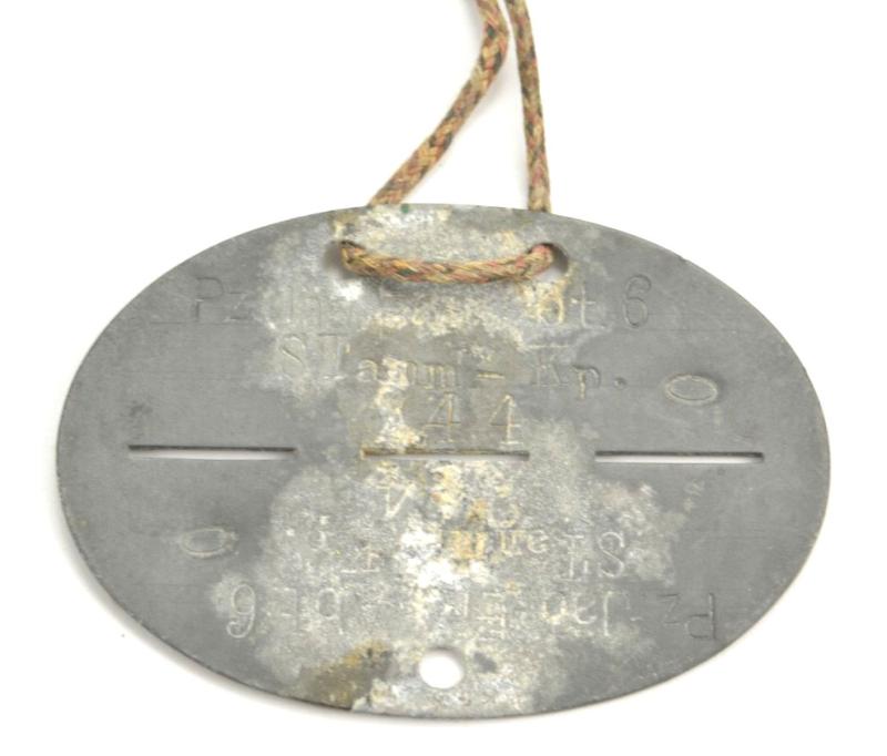 German WH Dog-Tag 'Panzer Jagd Ersatz Abteilung 6'