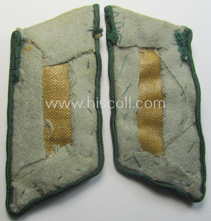 Attractive - just moderately used and/or fully matching! - pair of hand-embroidered, WH (Heeres) officers'-type collar-tabs (ie. 'Kragenspiegel') as was intended for an: 'Offizier und Beamter a.K. des gehobenen Dienstes'