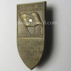 Attractive, commemorative 'HJ'- (ie. 'Hitlerjugend'-) related 'tinnie' being...